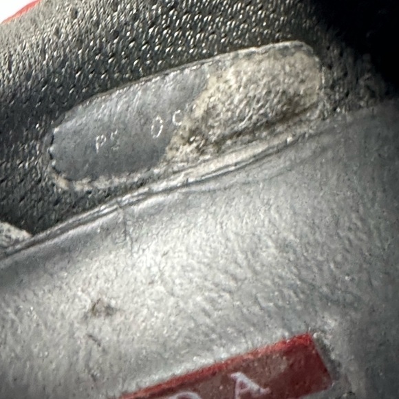 Prada Red & Gray America's Cup Leather Sneaker Size 10 - Picture 11 of 13
